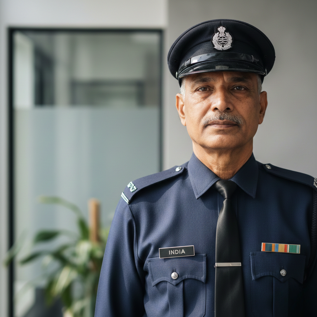 Security Guard Services Professional In Uniform